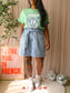Ganni disco smiley tee pastel green