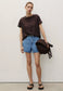 Mango zoe high waist wide leg denim shorts