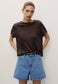 Mango zoe high waist wide leg denim shorts