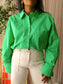 Mango oversized popeline shirt jelly bean