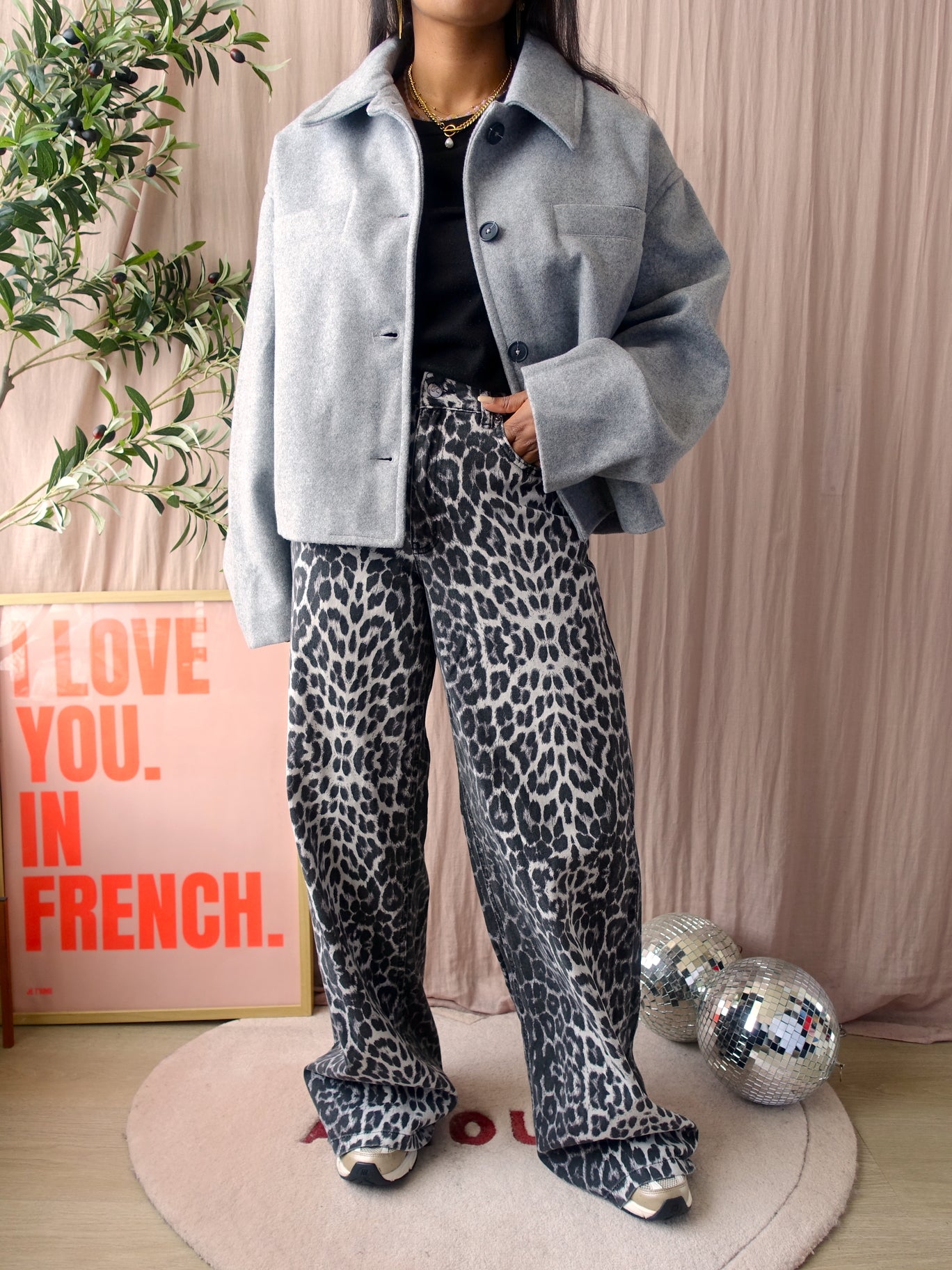 Mango the perfect in-between shacket silver grey