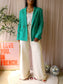 Marc Cain premium linnenmix blazer court green