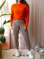 Maliparmi high waist jacquard broek