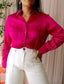 Vintage Marcona 100% silk shirt magenta