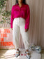 Vintage Marcona 100% silk shirt magenta