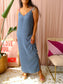 American Vintage viscose maxi slipdress pale blue