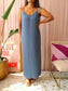 American Vintage viscose maxi slipdress pale blue