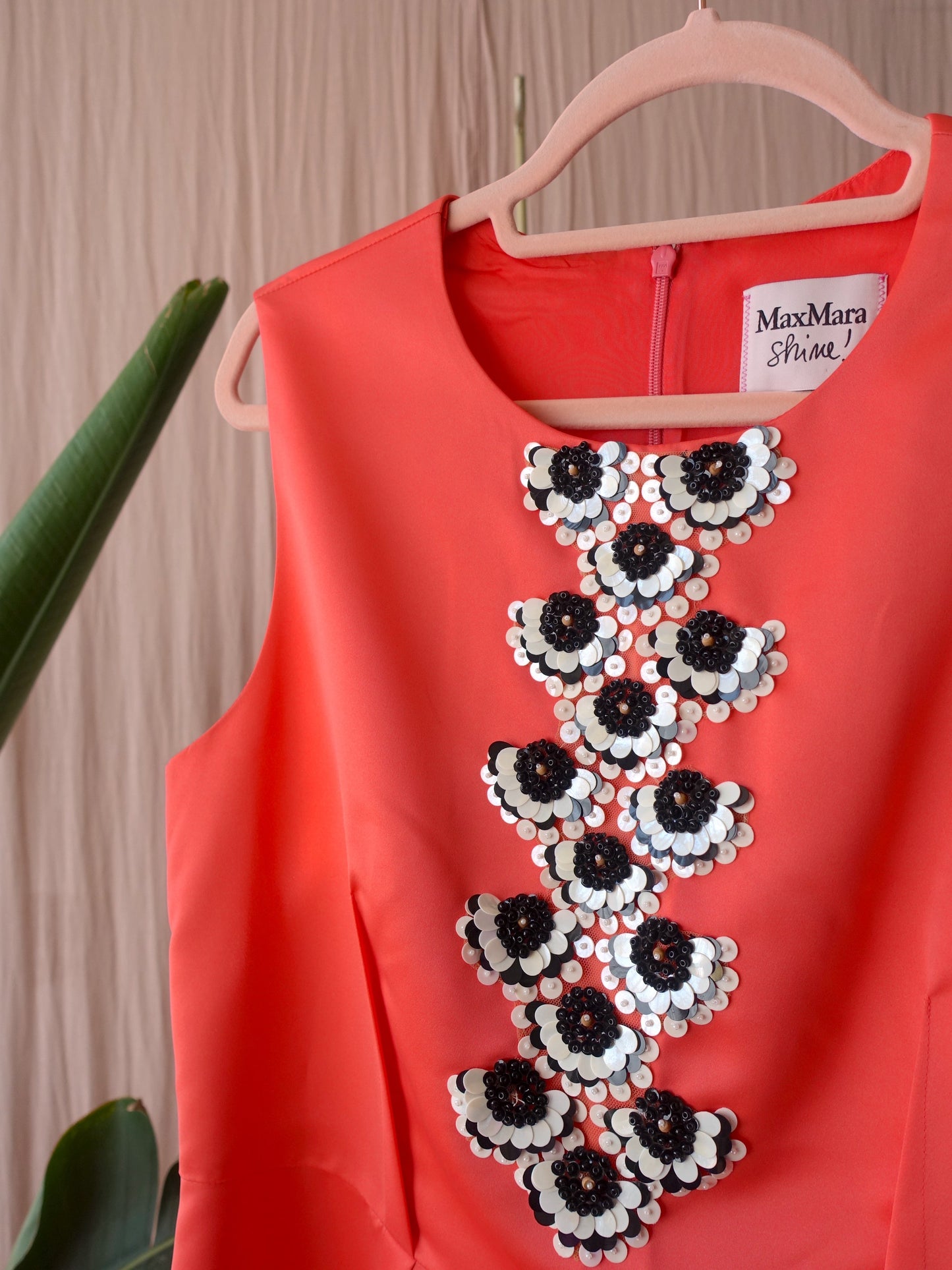 MaxMara Shine! midi jurk salmon pink