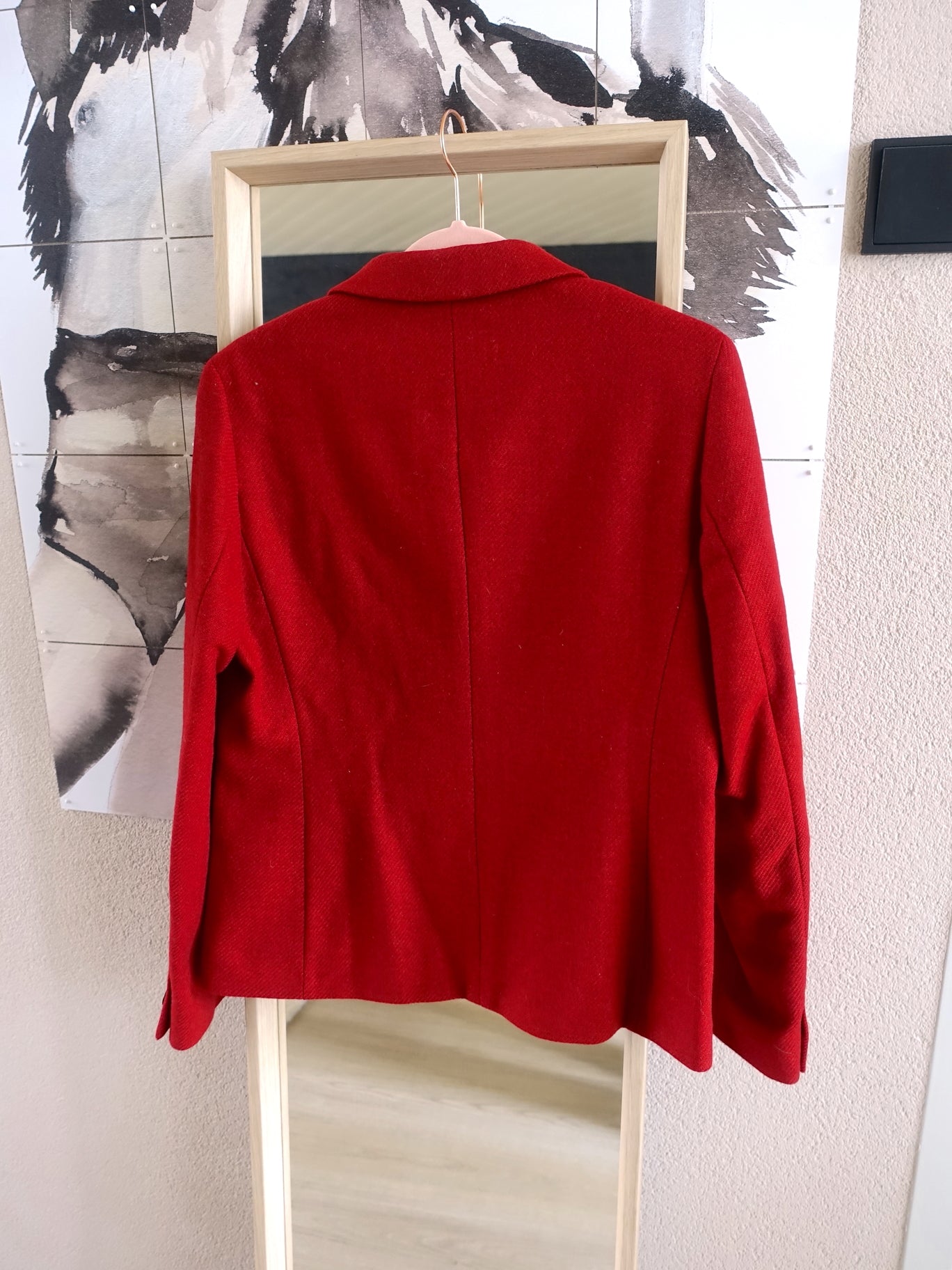 Weekend by Max Mara original vintage virgin wool blazer maroon