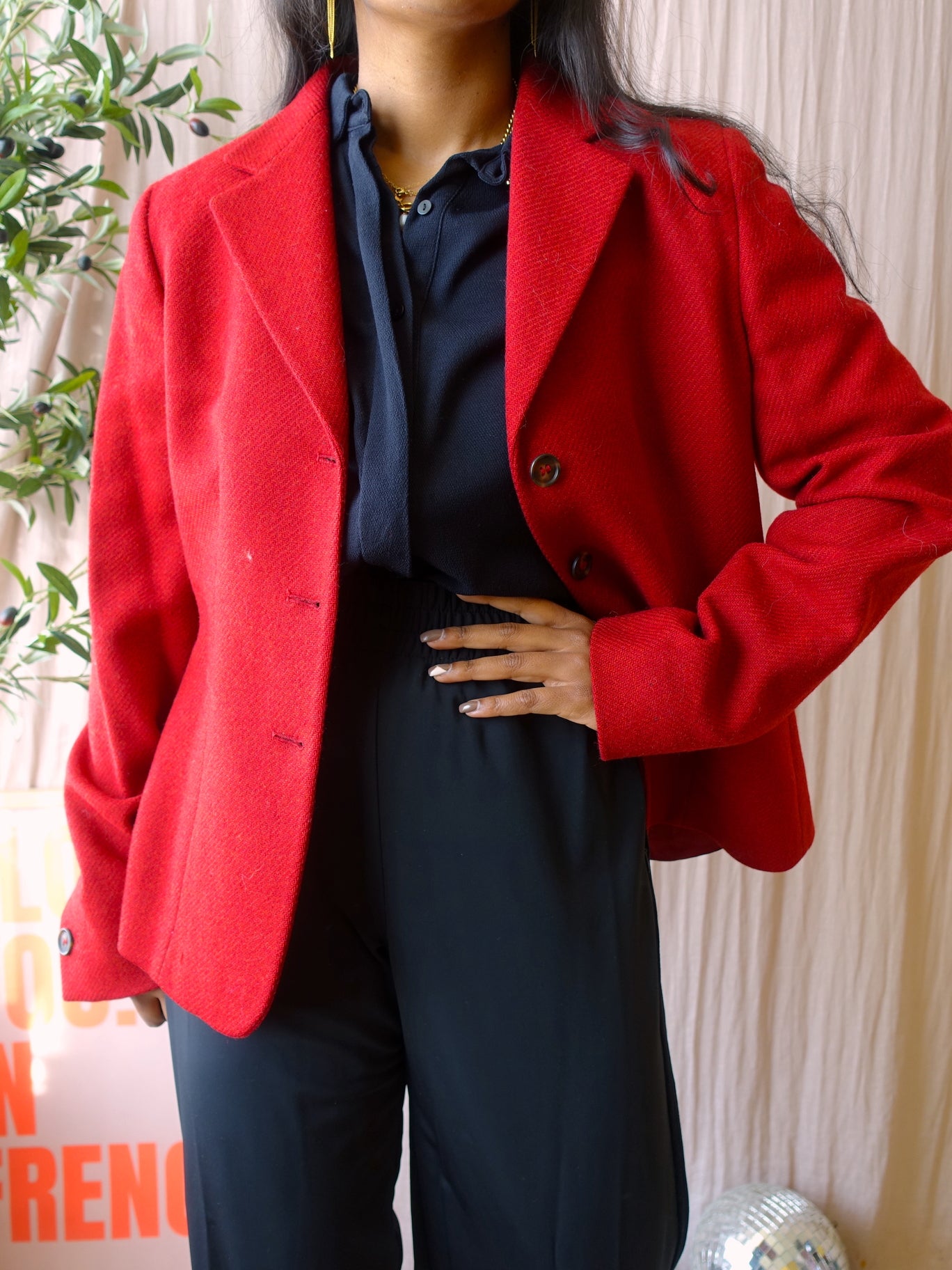 Weekend by Max Mara original vintage virgin wool blazer maroon