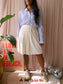 Max Mara unique Vintage pleated rok ecru