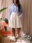 Max Mara unique Vintage pleated rok ecru