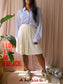 Max Mara unique Vintage pleated rok ecru