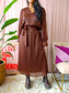 Mayerline maxi jurk lurex copper