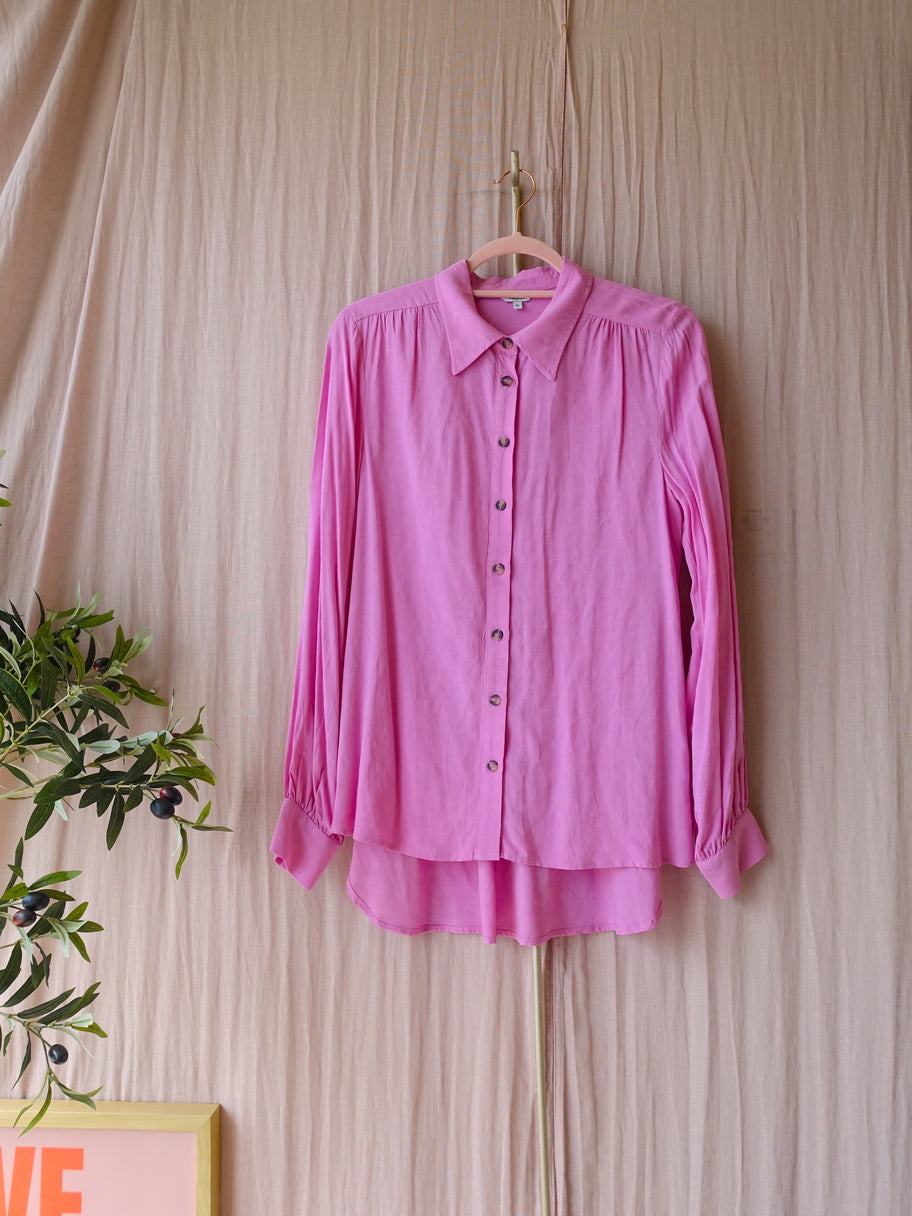 MbyM jacquard viscose blouse bubblegum pink