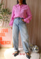 MbyM jacquard viscose blouse bubblegum pink
