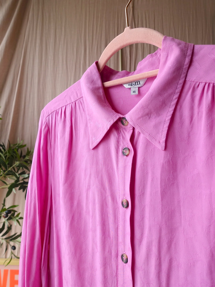 MbyM jacquard viscose blouse bubblegum pink