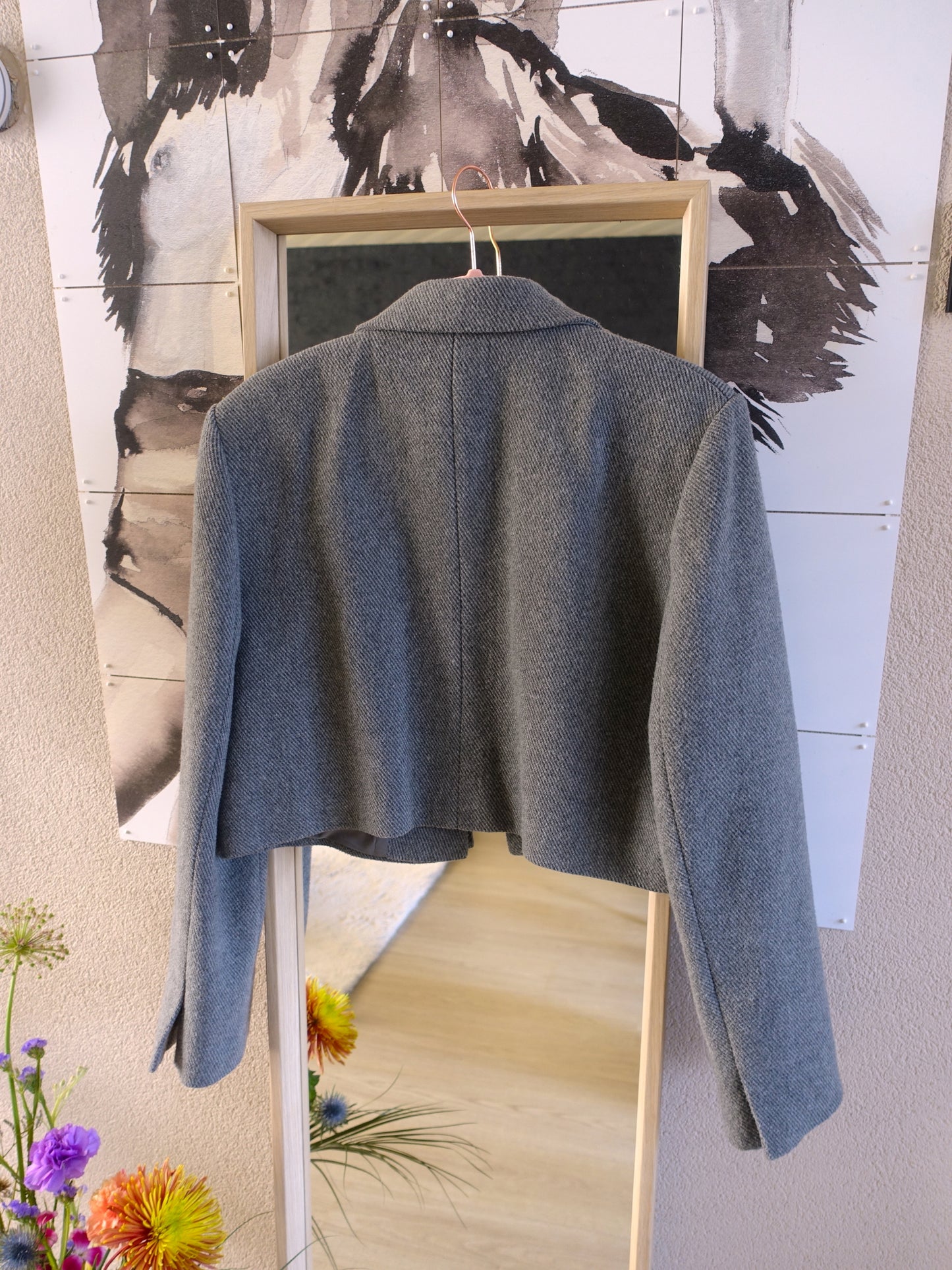 MbyM cropped blazer gira smoke grey