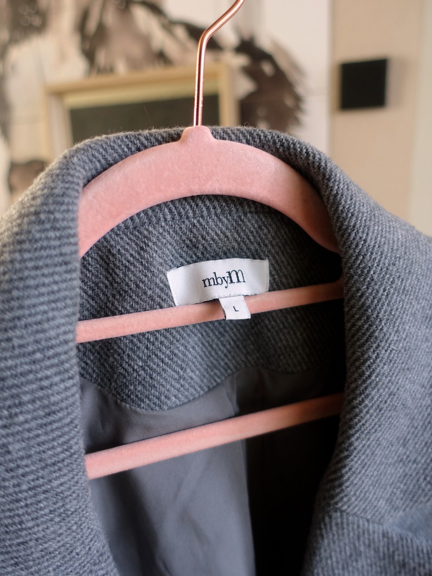 MbyM cropped blazer gira smoke grey