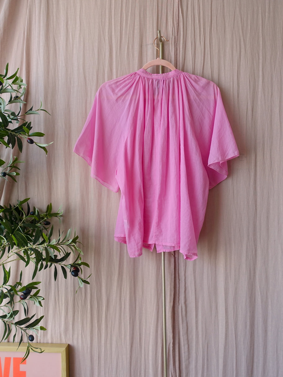 Même Road flowy top bubblegum pink