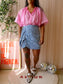 Même Road flowy top bubblegum pink