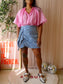 Même Road flowy top bubblegum pink