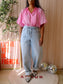 Même Road flowy top bubblegum pink