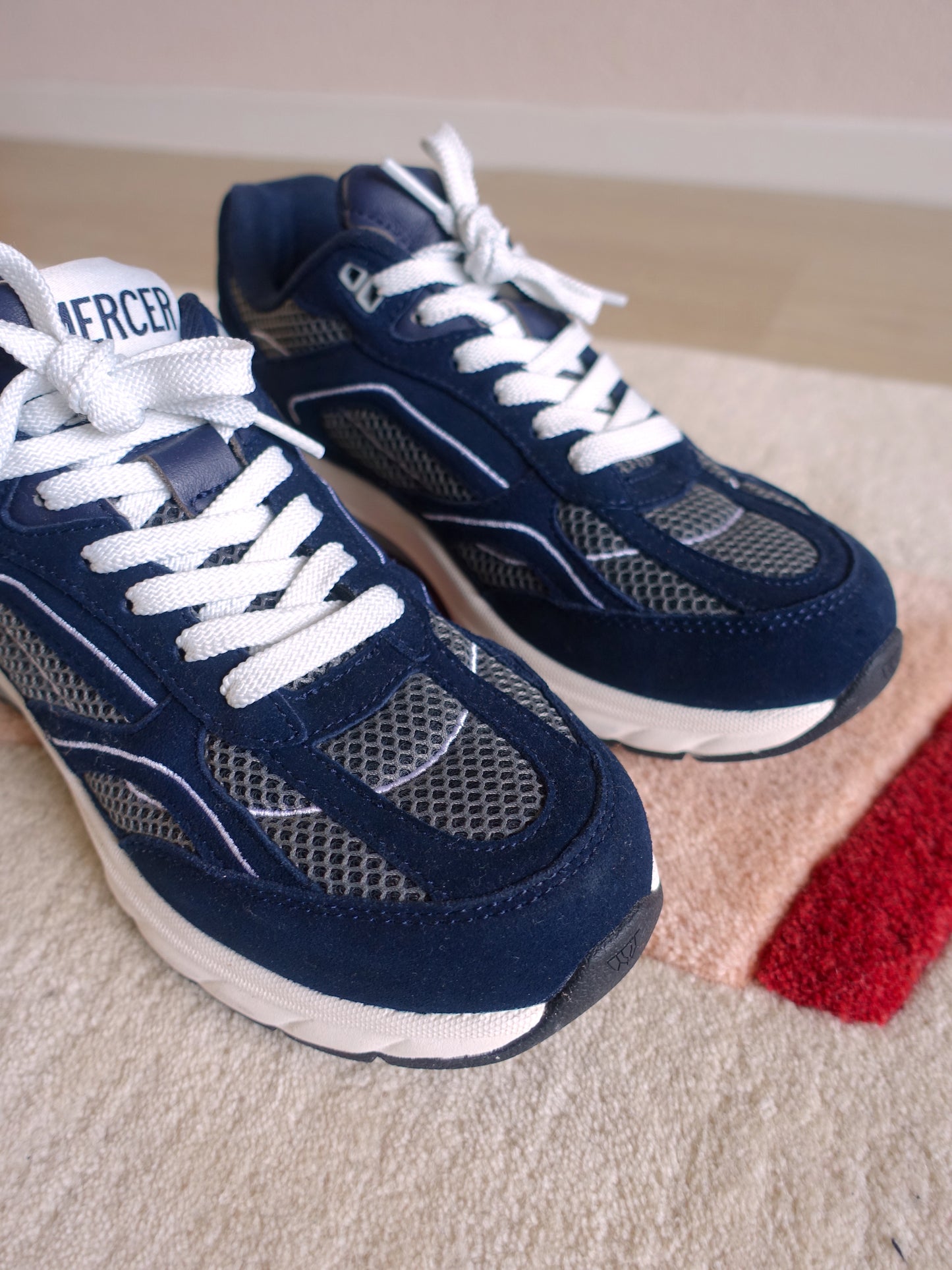 Mercer the re-run V2 suede navy / wit