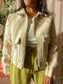 Minus cropped woolmix jacket Freja creme