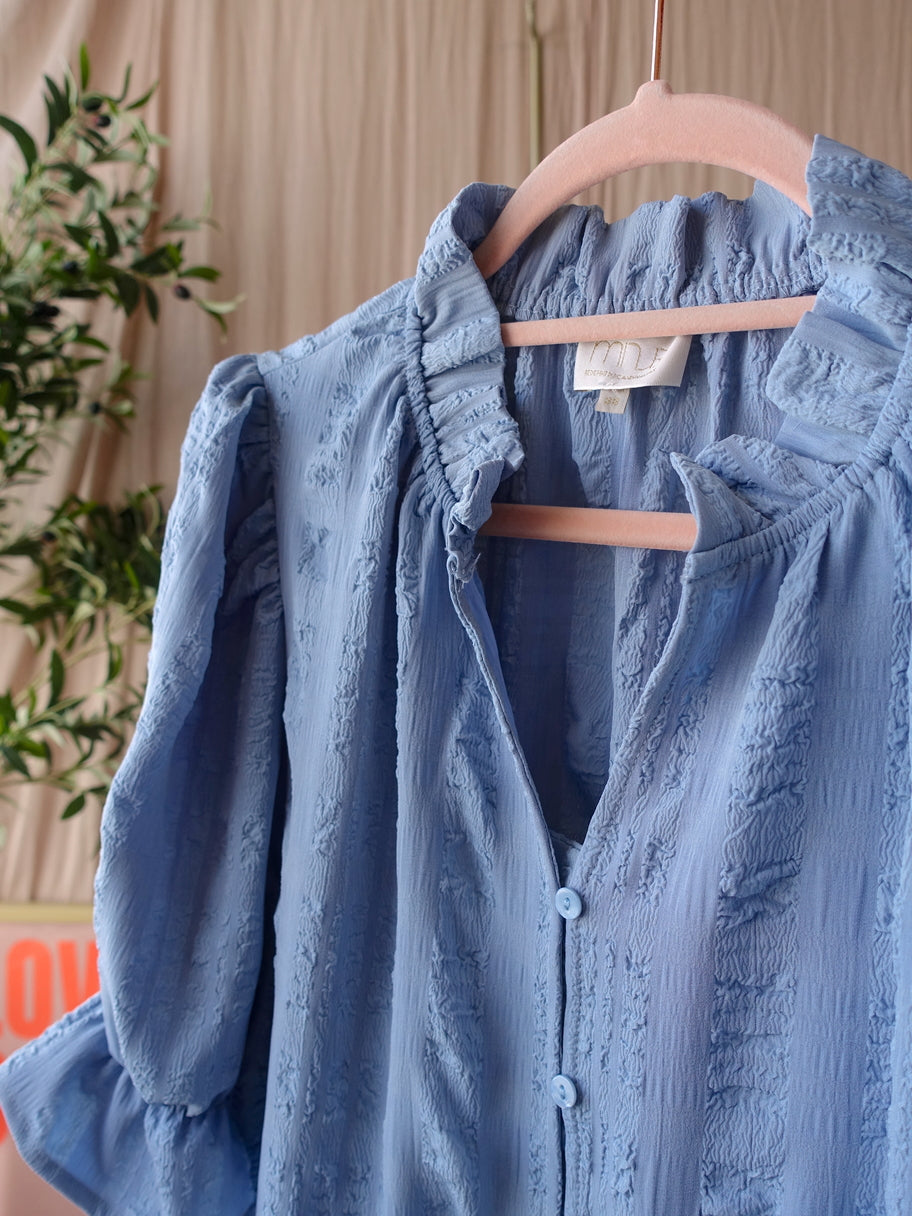 Minus bergitta bohemian jurk faded blue