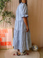 Minus bergitta bohemian jurk faded blue