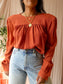 Miu Miu original designer shoulder top terracotta clay