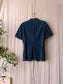 Miu Miu designer vintage denim blazer shirt dark indigo