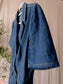 Miu Miu designer vintage denim blazer shirt dark indigo