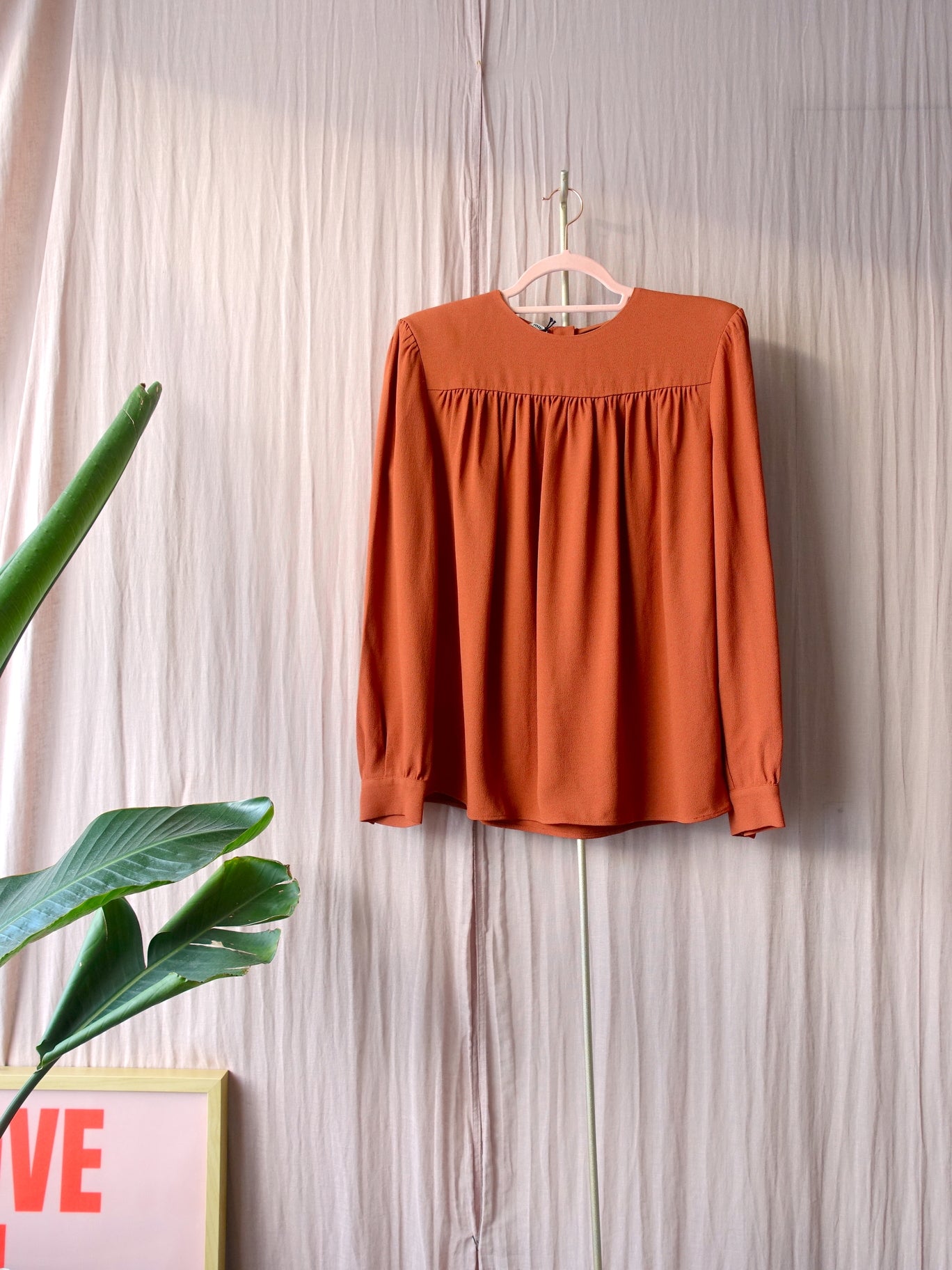 Miu Miu original designer shoulder top terracotta clay