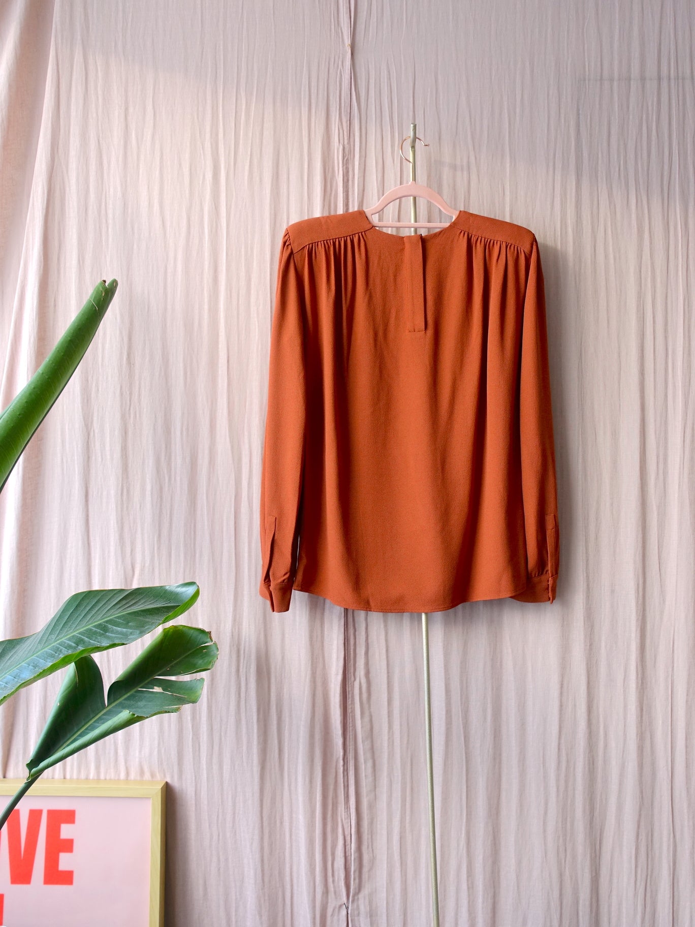 Miu Miu original designer shoulder top terracotta clay