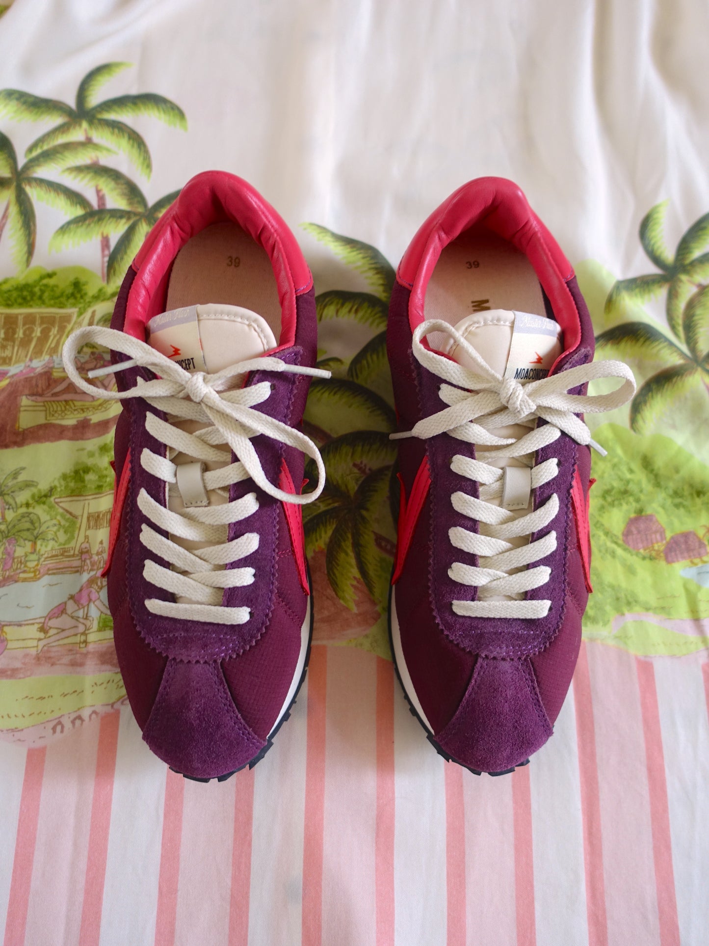 Moaconcept master flash sneakers coral red & cherry