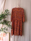 Modström leopard print midi dress robbie tangerine / lila