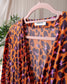 Modström leopard print midi dress robbie tangerine / lila