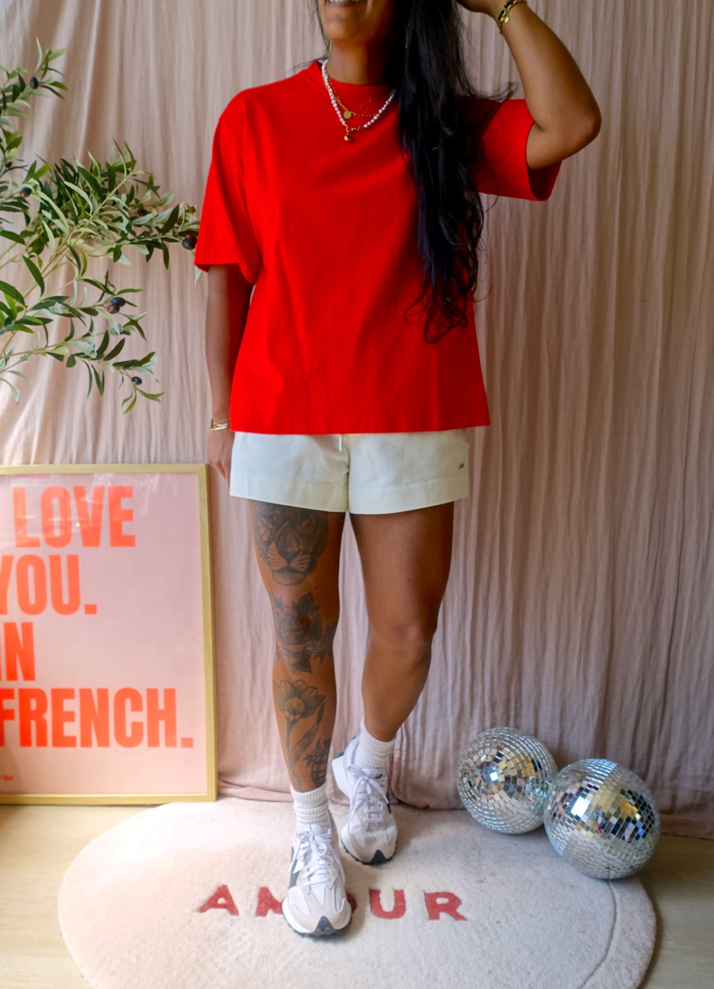 Modström organic cotton takoda tee flame scarlet