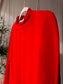 Vanilia mock neck rib top scarlet