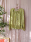 Mondieux Madame peplum detail top lime