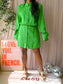 Monica Geuze x Shoeby sophisticated jacquard jurk jelly bean