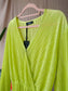 Mostwanted Alice ribbed satin playsuit lime