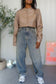 Minimum soft vegan leather blouse taupe