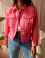 Thierry Mugler vintage denim jacket rose