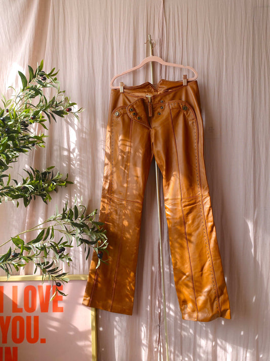 Munthe Plus Simonsen lamslederen broek cognac