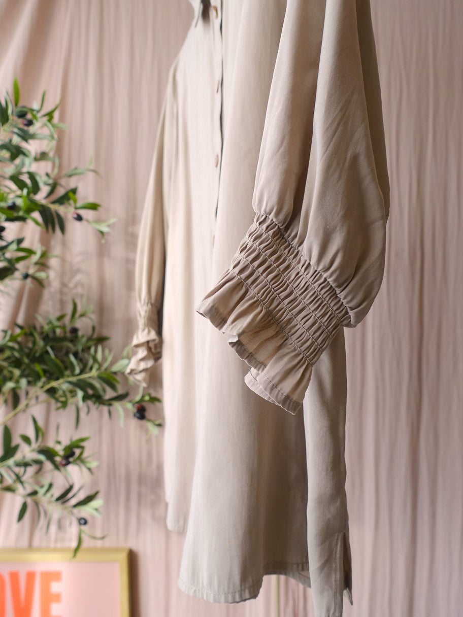 My Essential Wardrobe franco smock shirt oatmeal