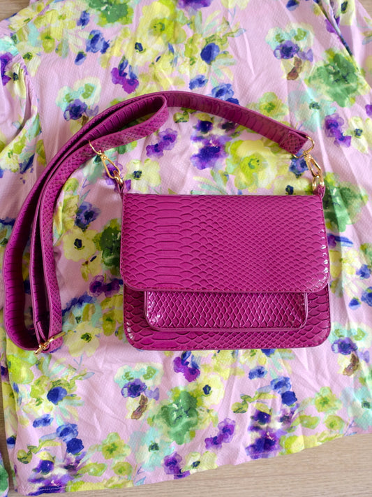 My Jewellery croco crossbody fuchsia