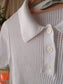 Miu Miu cropped crochet polo wit